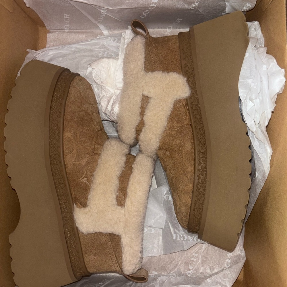 Coach Shearling Boots